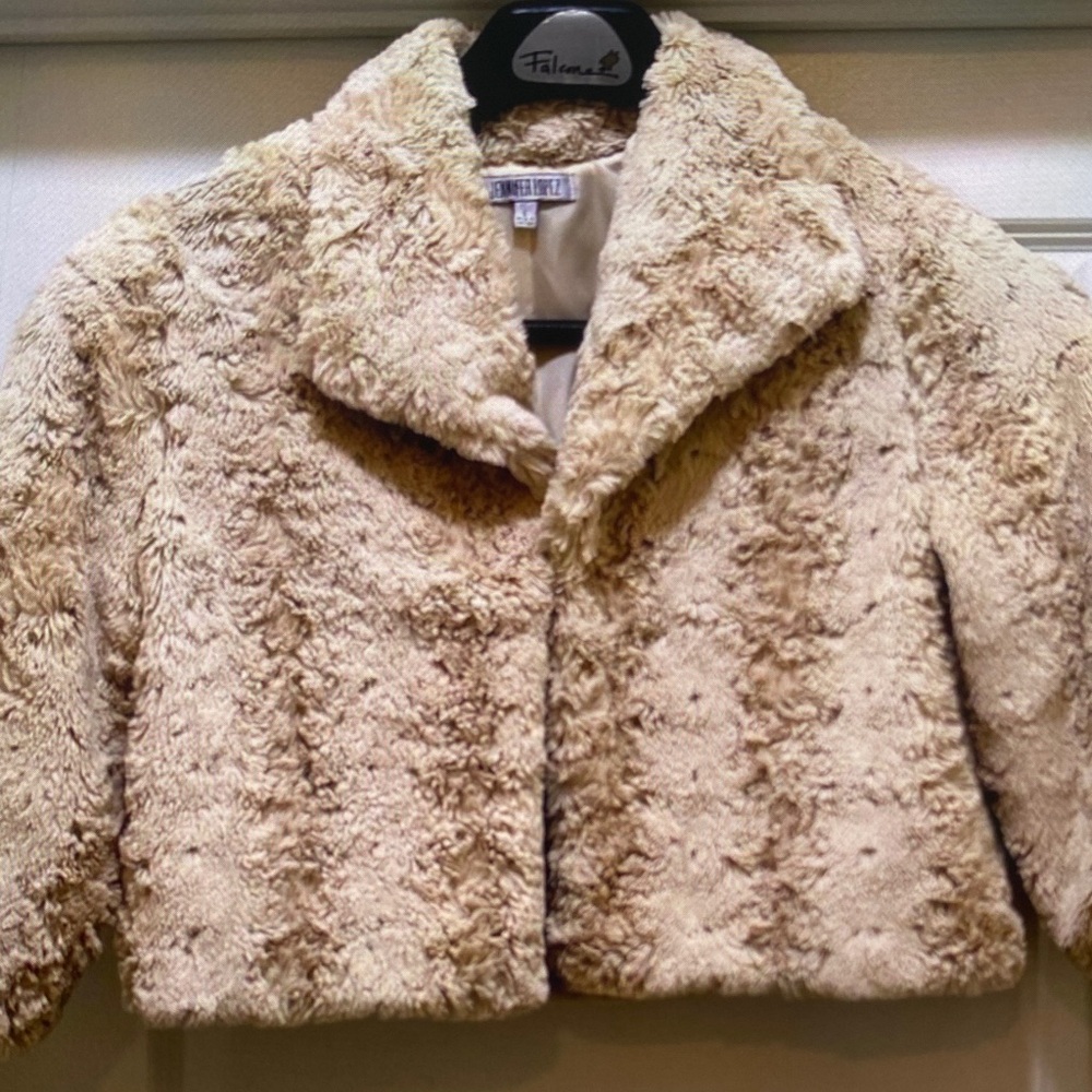 Jennifer Lopez Tan Teddy Jacket